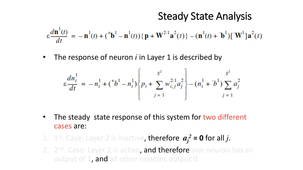 steady state analysis steady state analysis