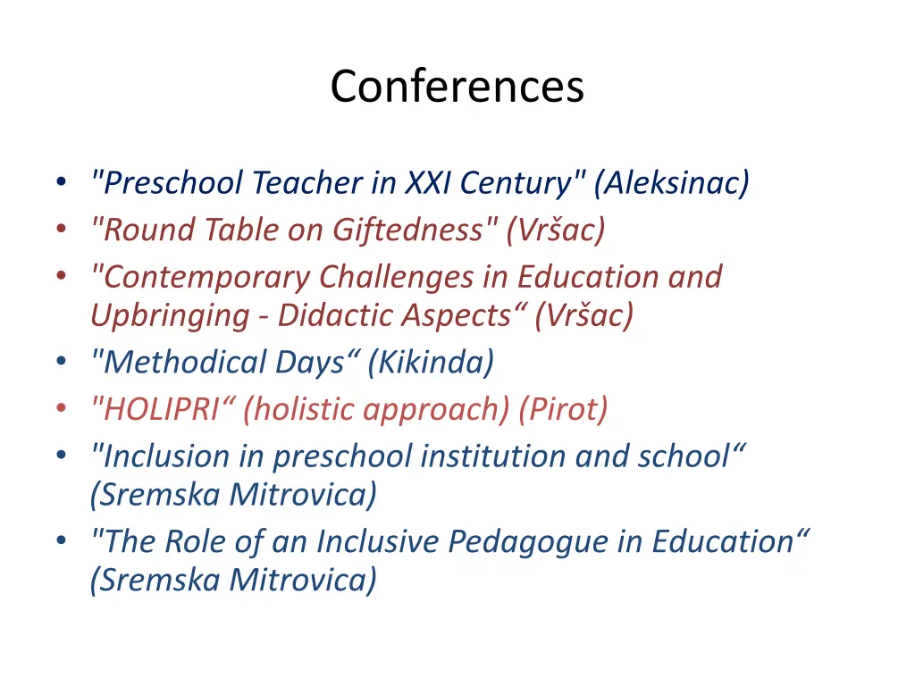 conferences
