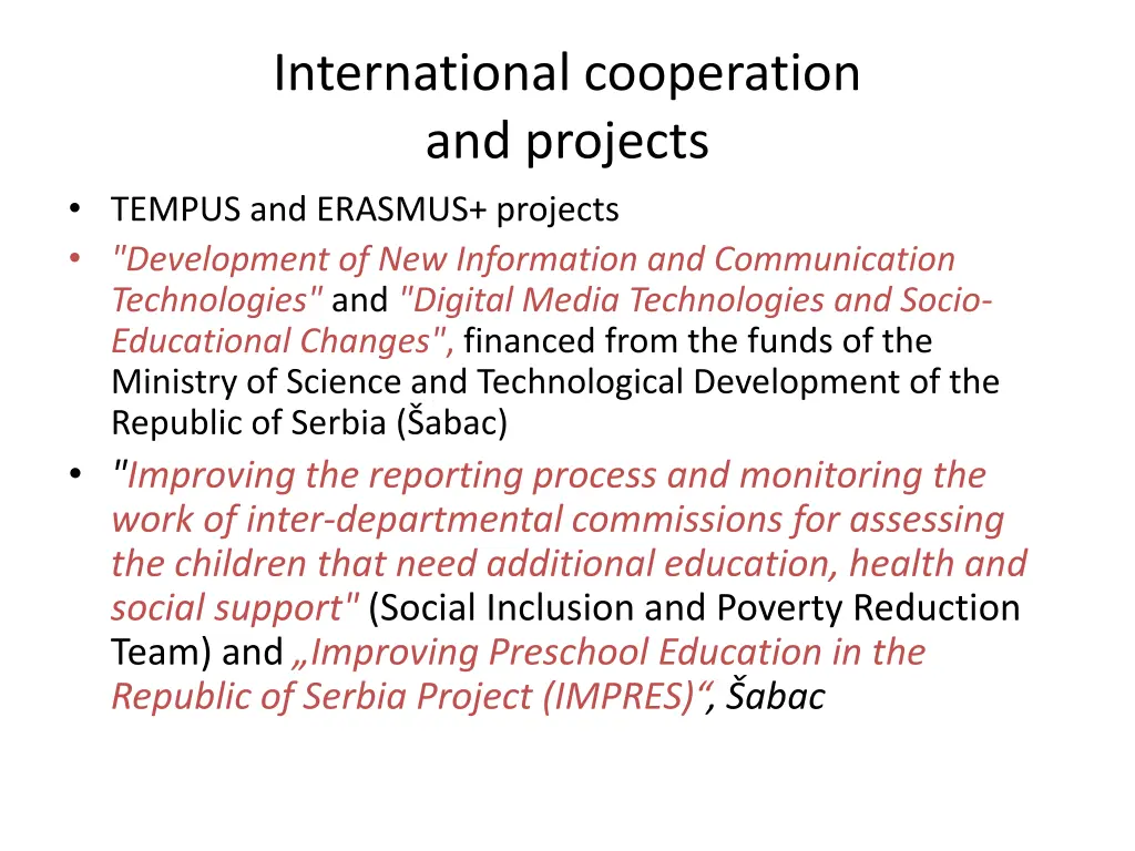 international cooperation and projects tempus