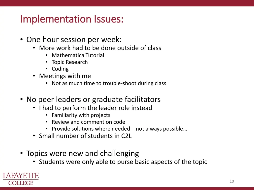 implementation issues implementation issues