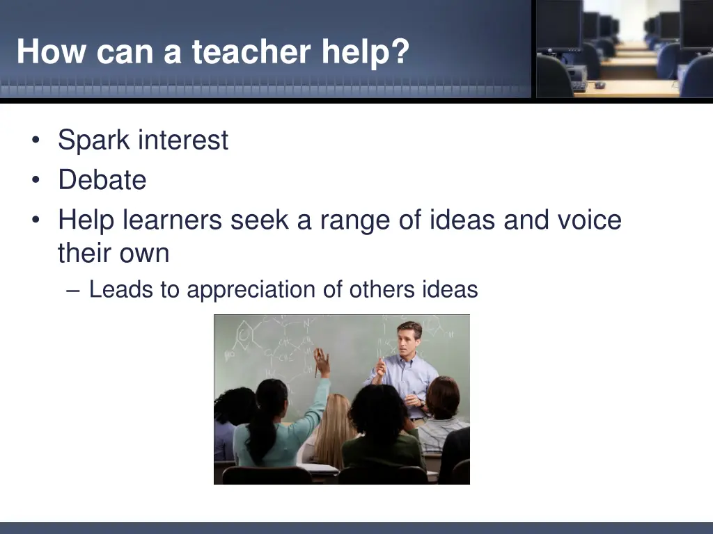 how can a teacher help