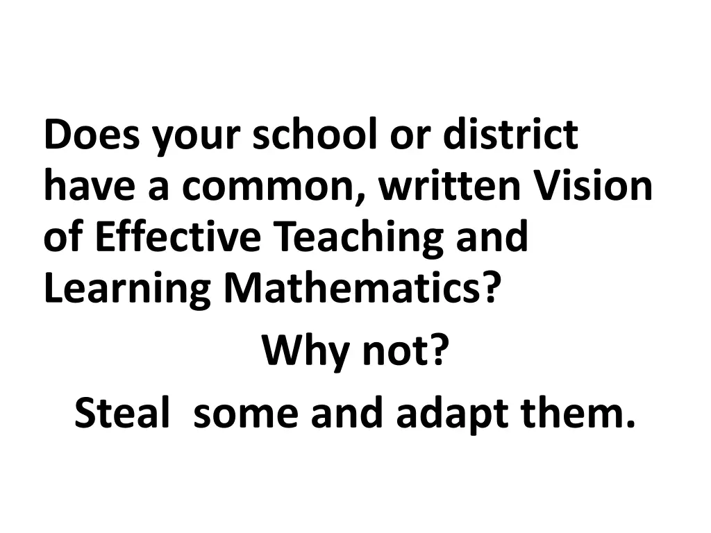 does your school or district have a common
