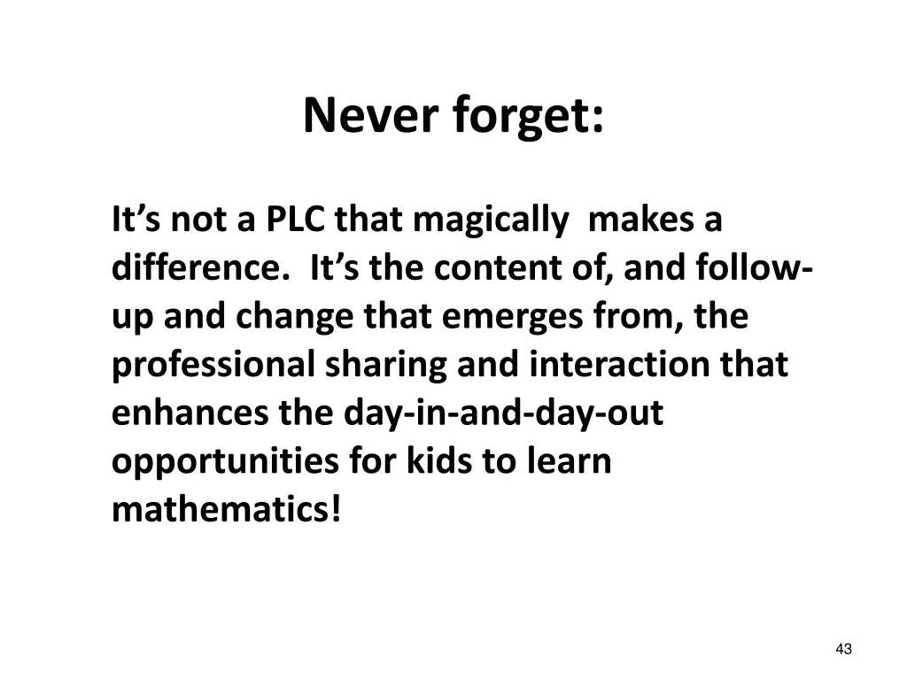 never forget