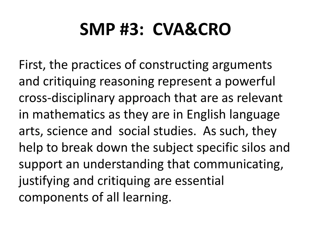 smp 3 cva cro