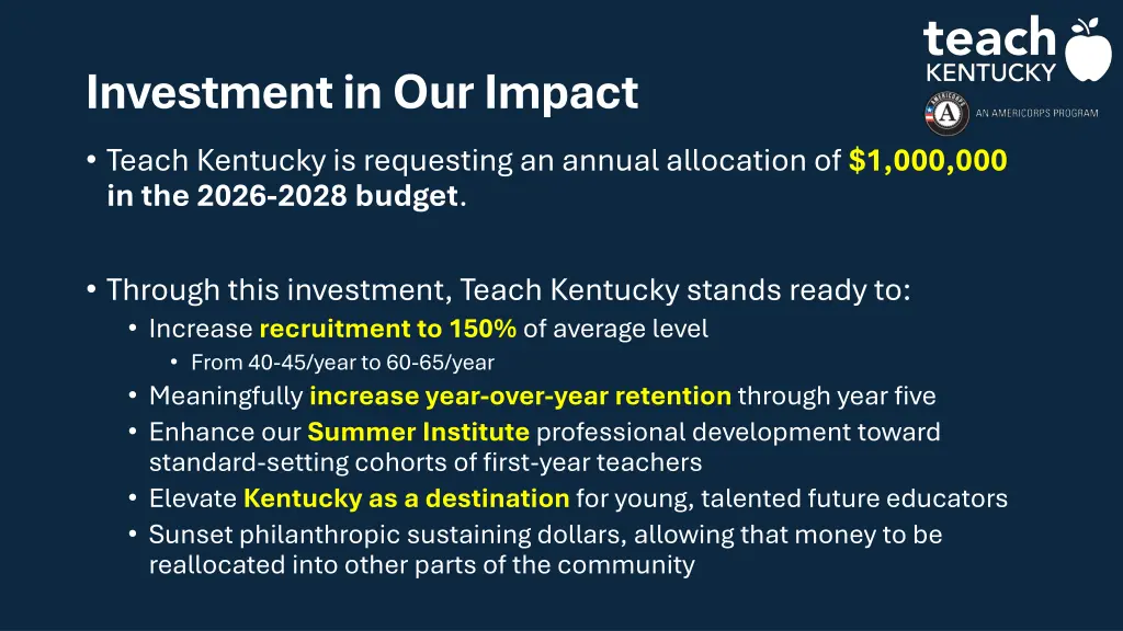investment in our impact