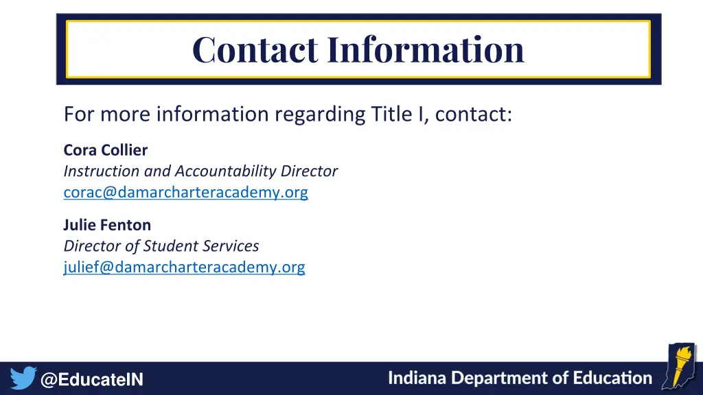 contact information