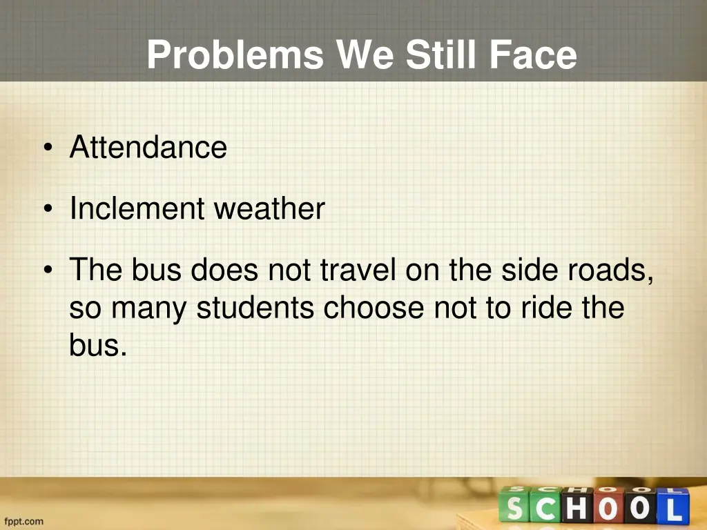 problems we still face