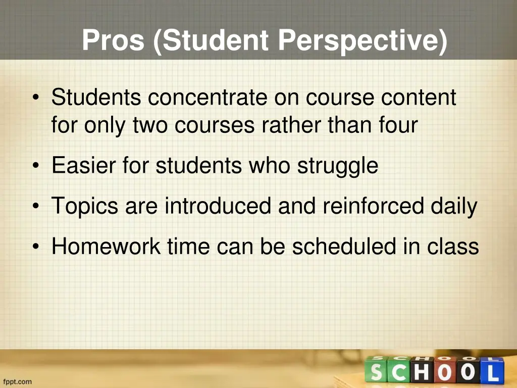 pros student perspective