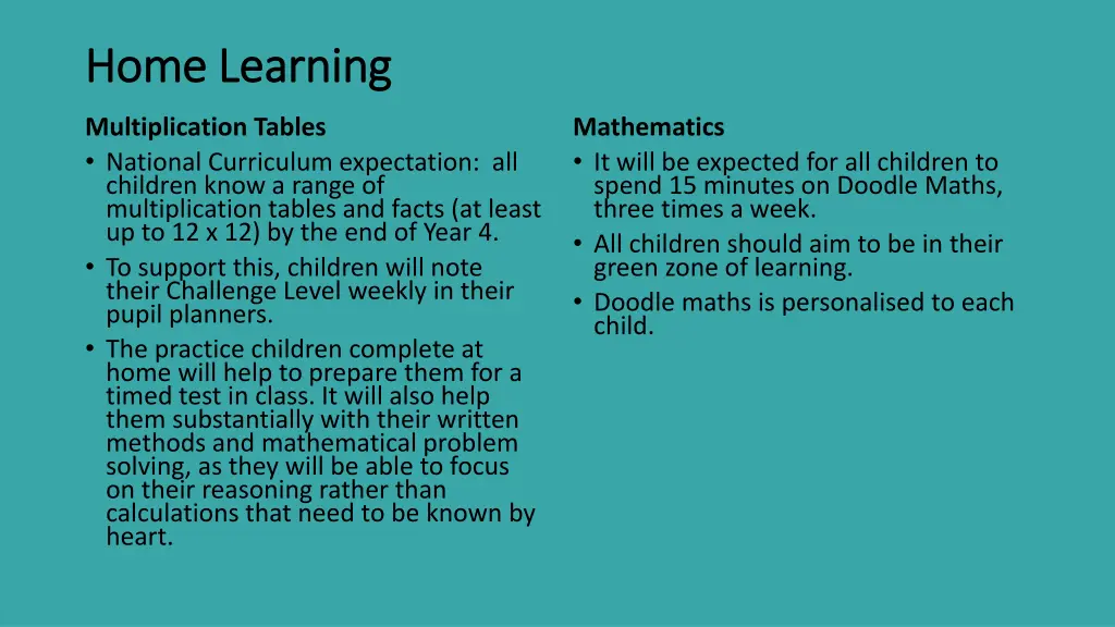 home learning home learning