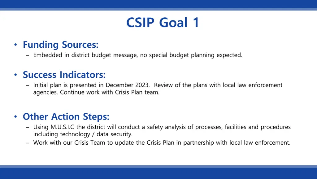csip goal 1