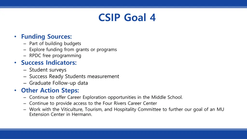 csip goal 4