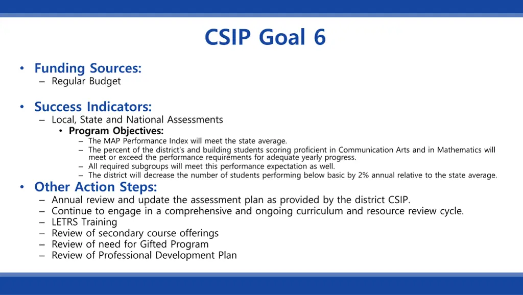 csip goal 6