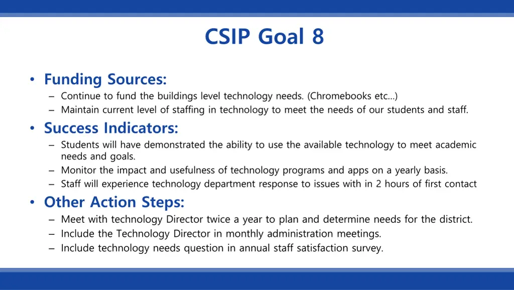 csip goal 8