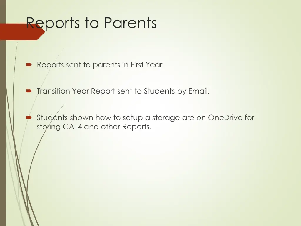reports to parents