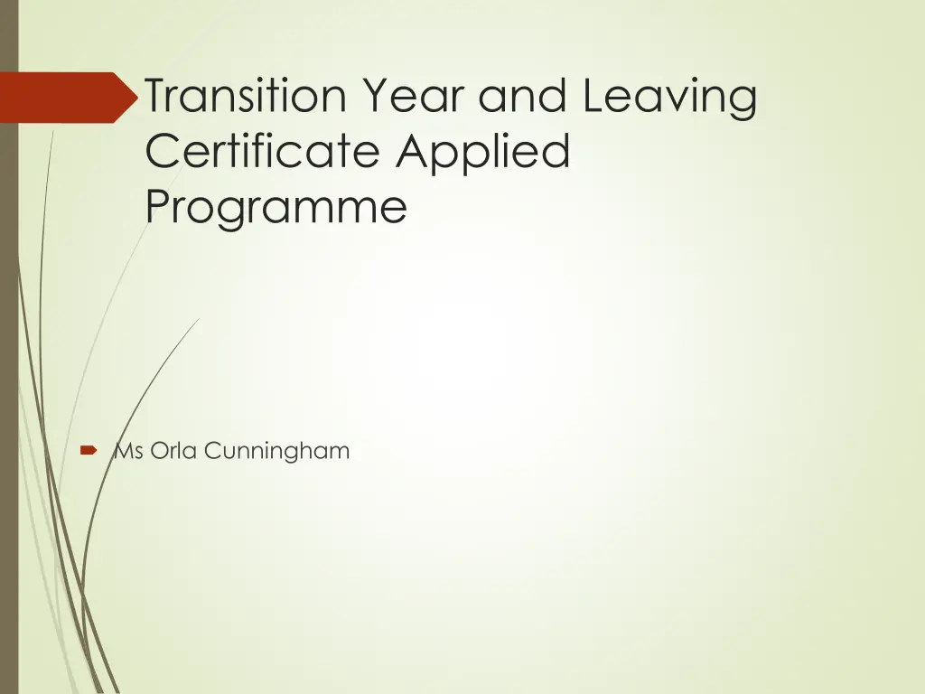 transition year and leaving certificate applied