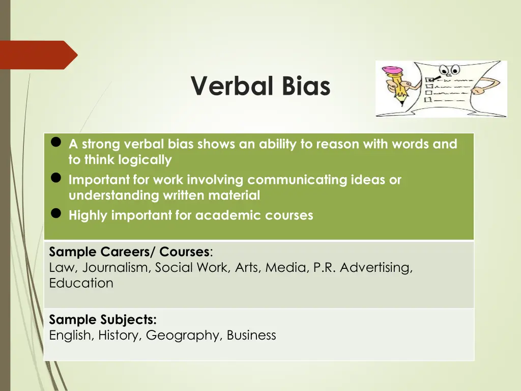 verbal bias