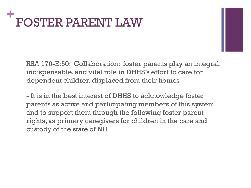 foster parent law