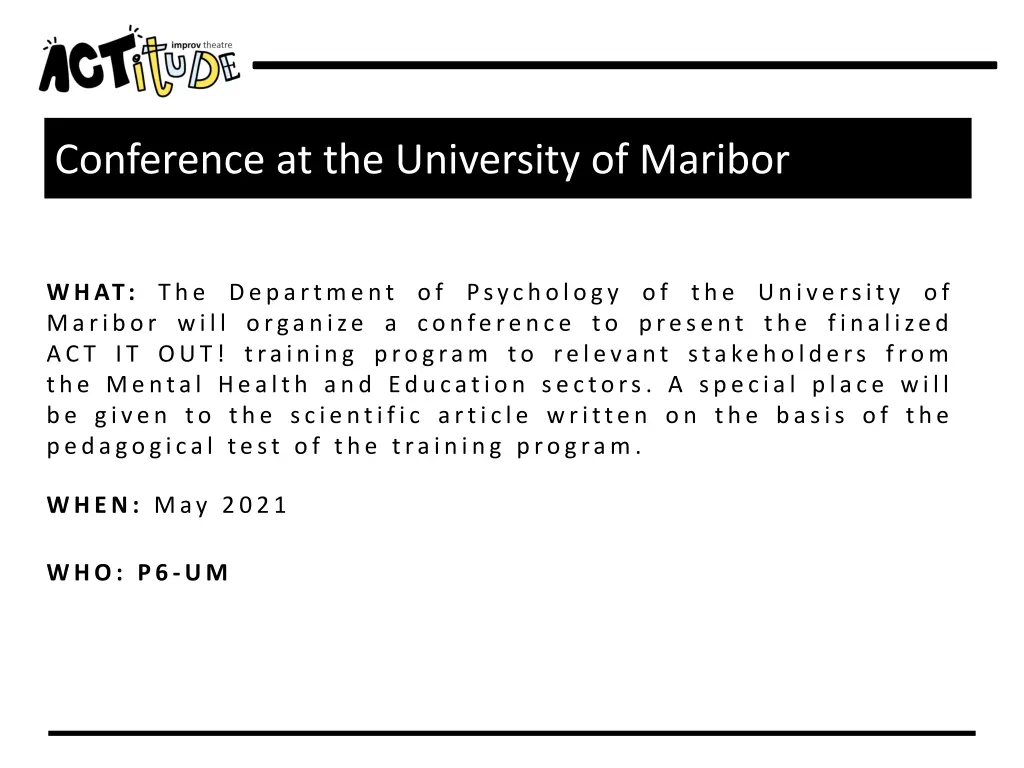 conference at the university of maribor