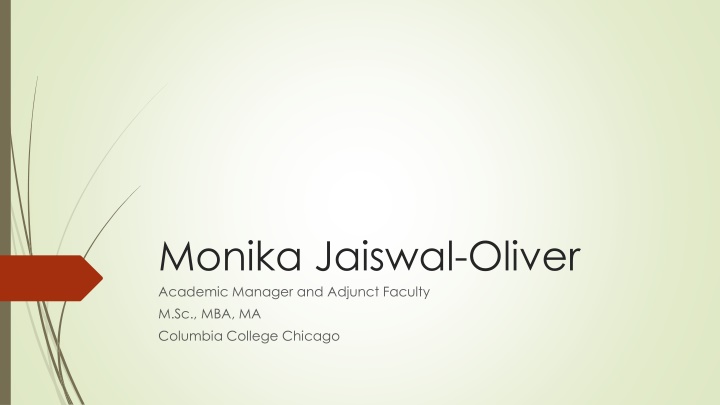 monika jaiswal oliver academic manager