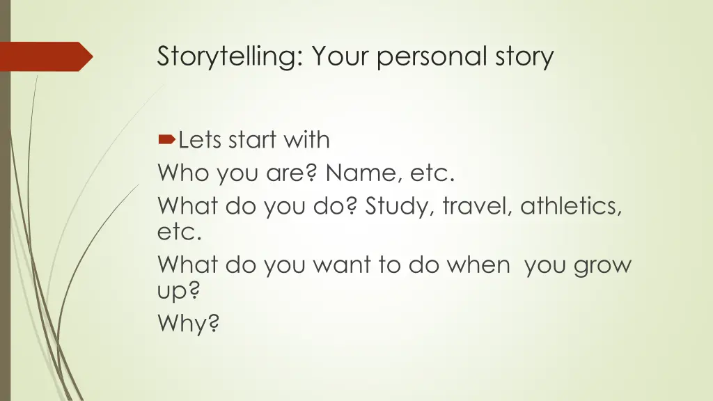storytelling your personal story