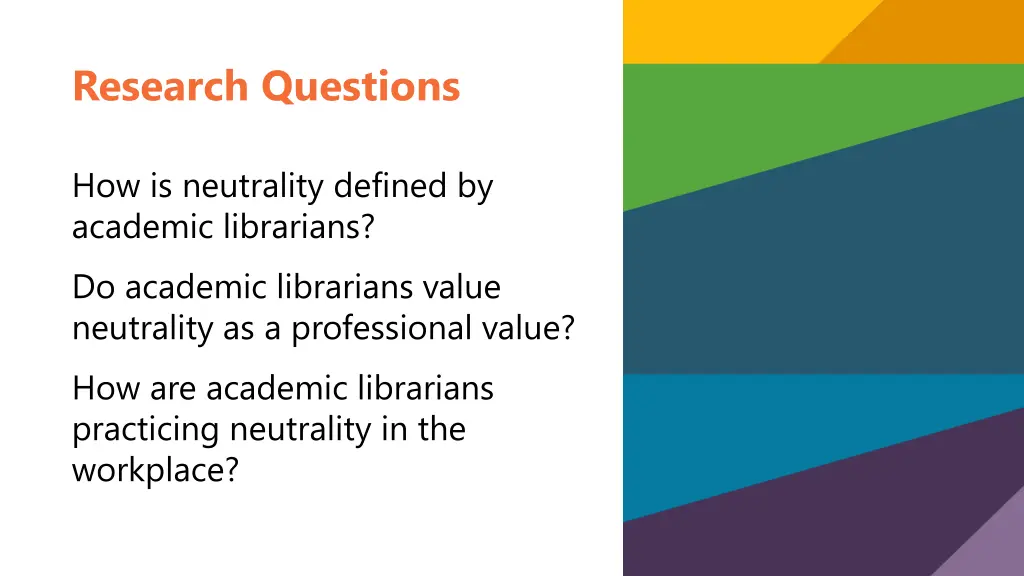 research questions