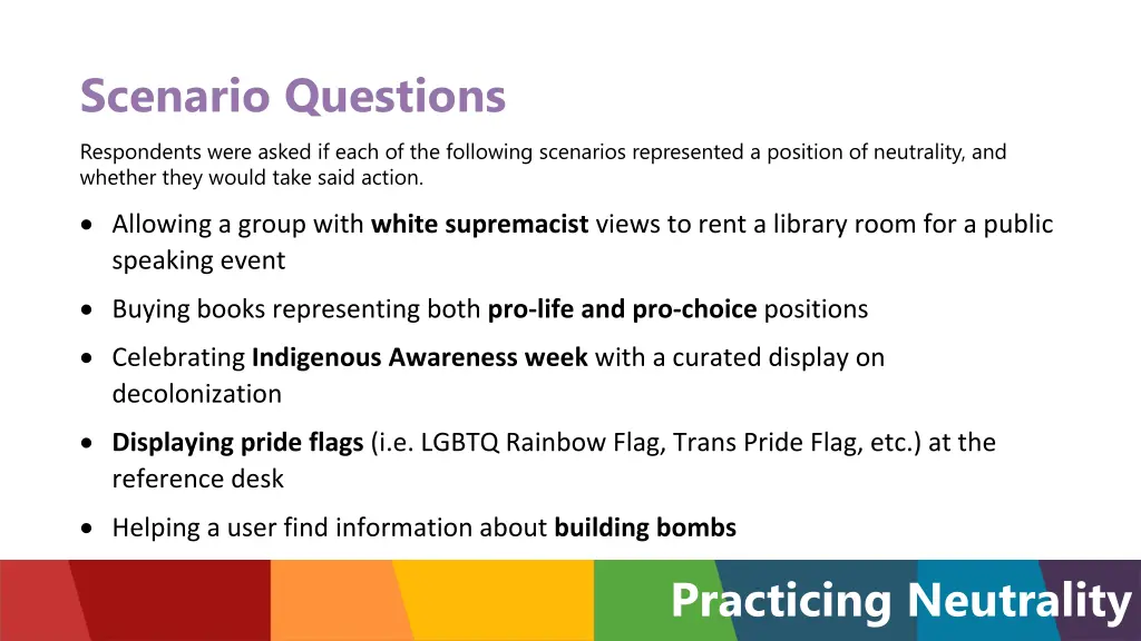 scenario questions