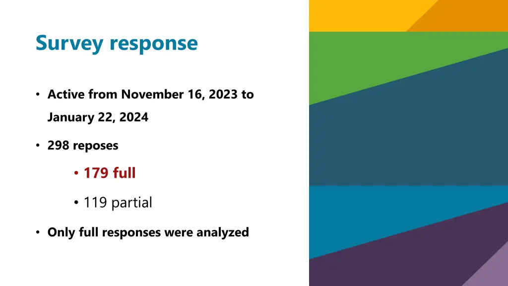 survey response