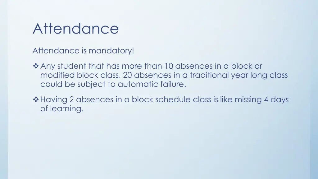 attendance