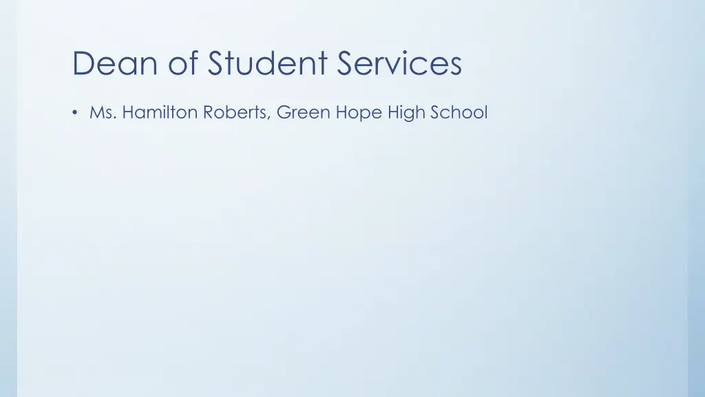 dean of student services