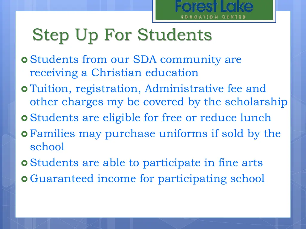 step up for students