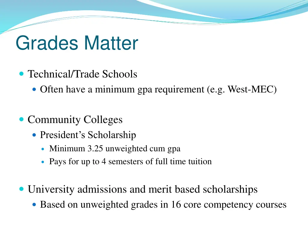grades matter