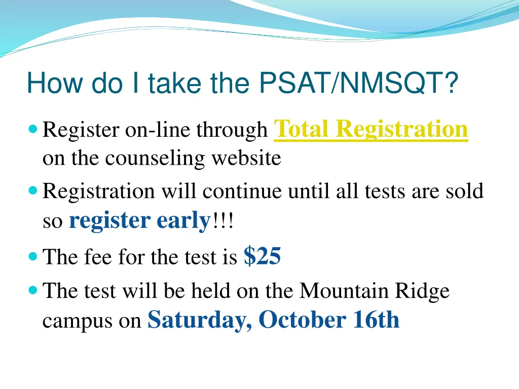 how do i take the psat nmsqt