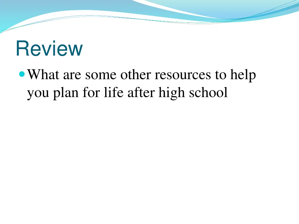 review what are some other resources to help