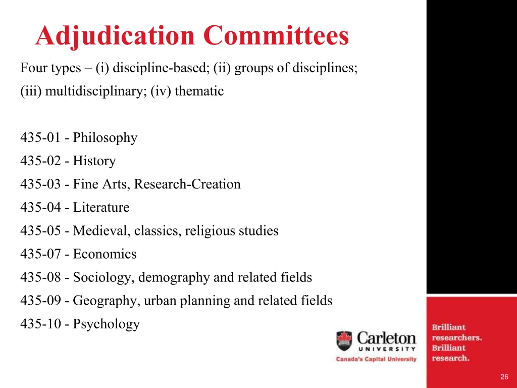 adjudication committees 1