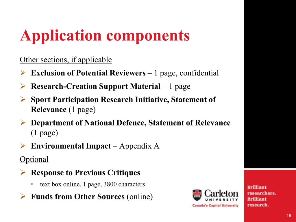 application components