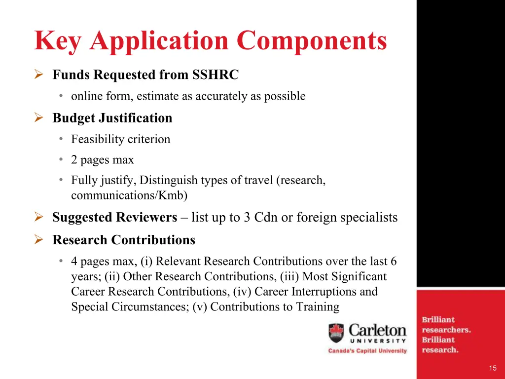 key application components 3