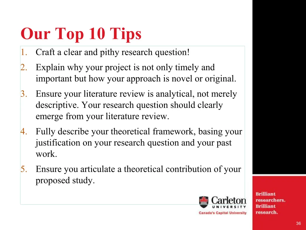 our top 10 tips 1 craft a clear and pithy