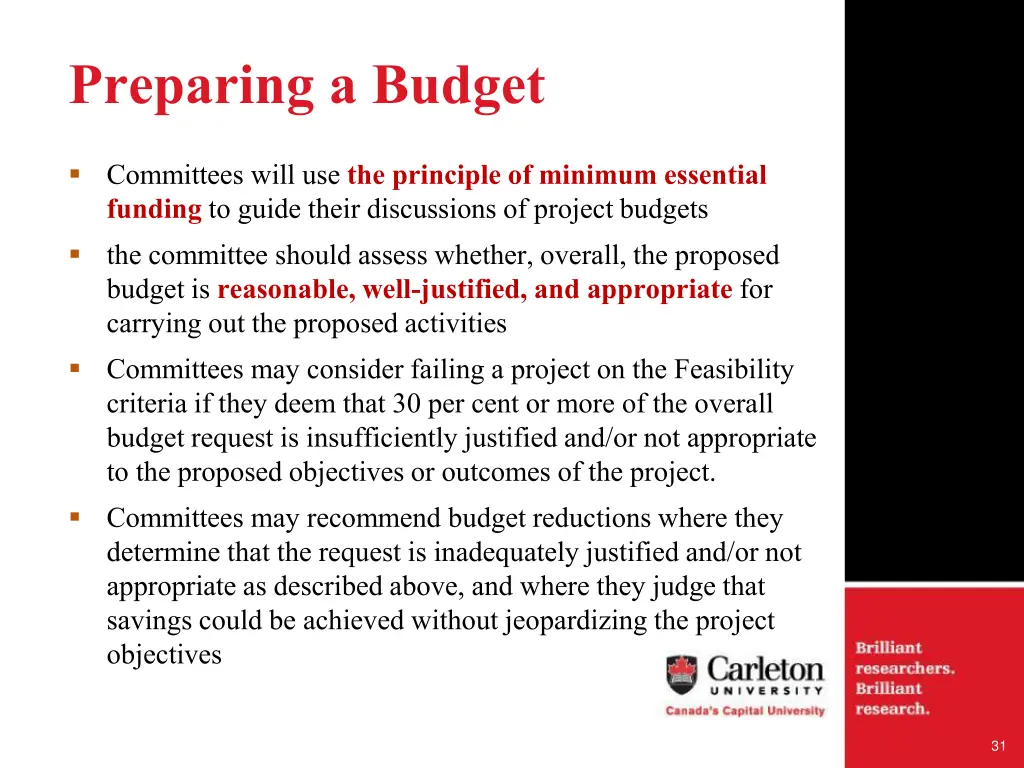 preparing a budget 1