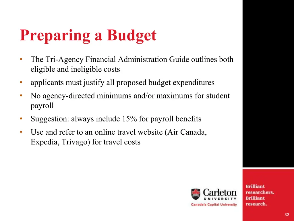 preparing a budget 2
