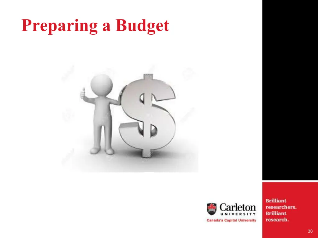 preparing a budget