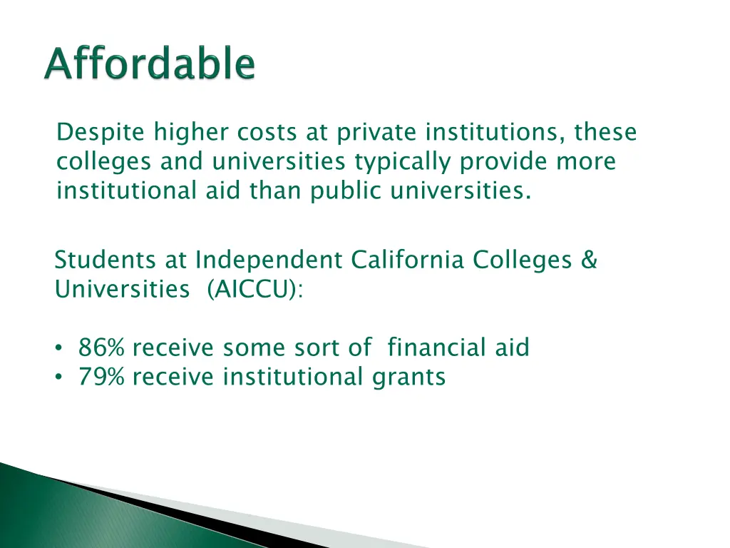despite higher costs at private institutions 2