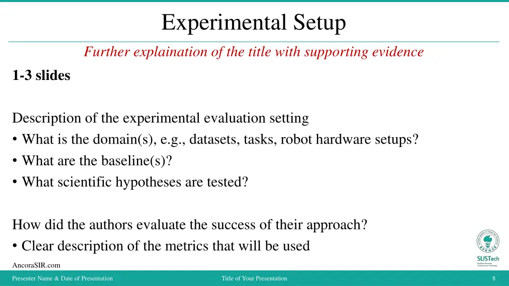 experimental setup