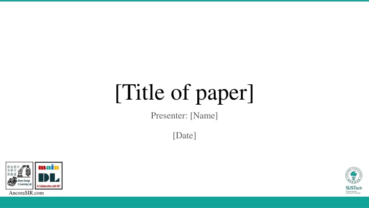 title of paper