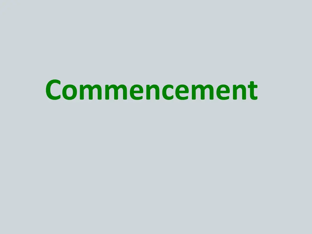 commencement