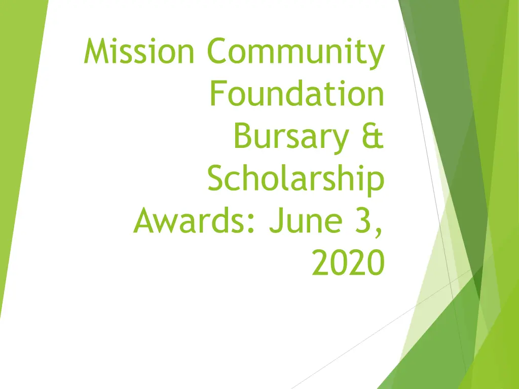 mission community foundation bursary scholarship