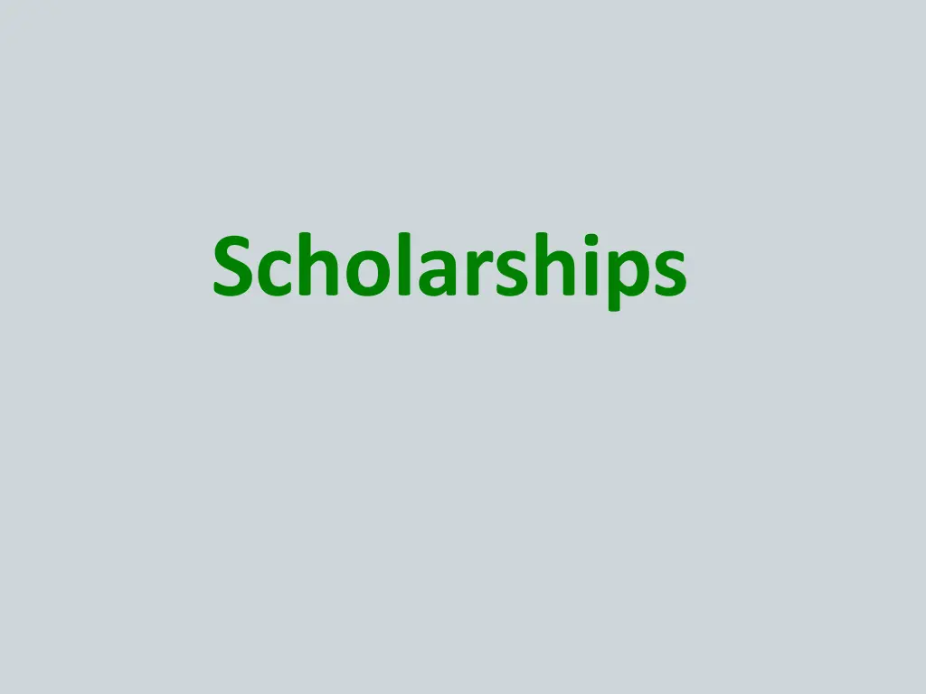 scholarships