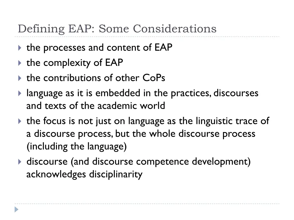 defining eap some considerations