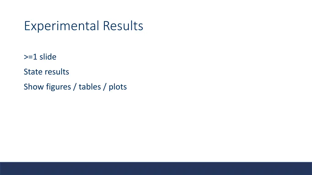 experimental results