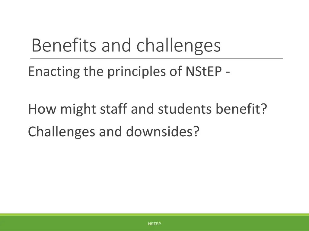 benefits and challenges