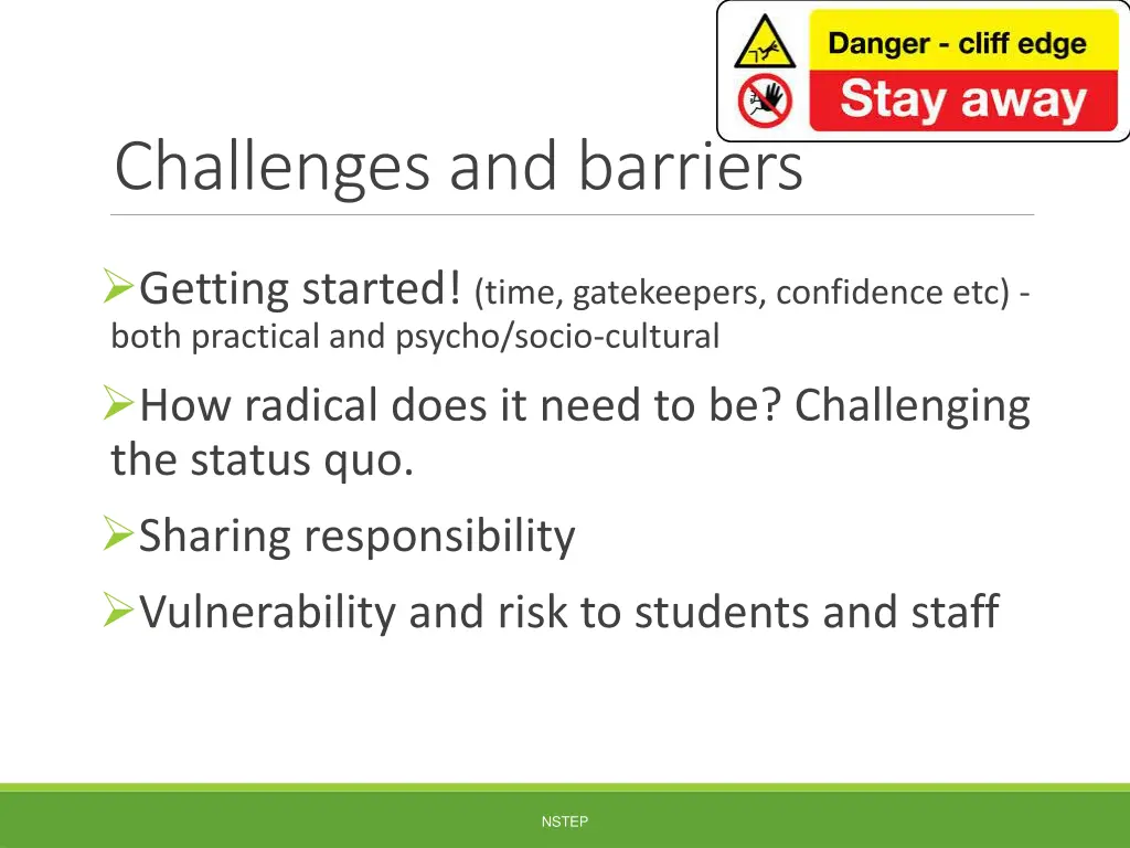 challenges and barriers